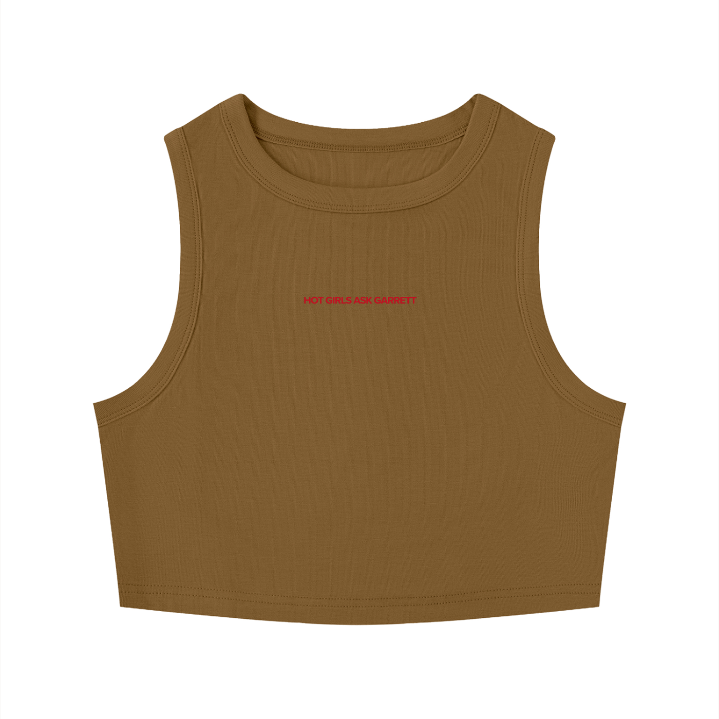 Hot Girls Ask Garrett crop tank top, colour option