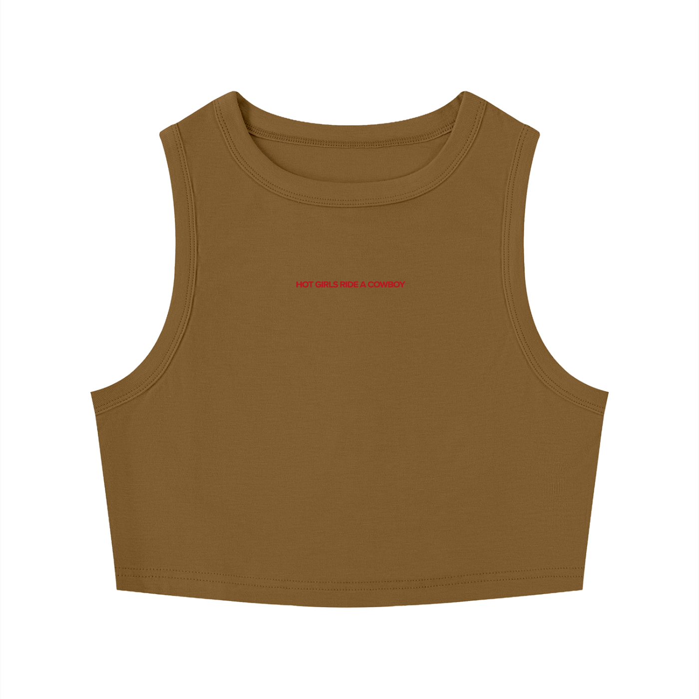 Hot Girls Ride a Cowboy crop tank top, colour option