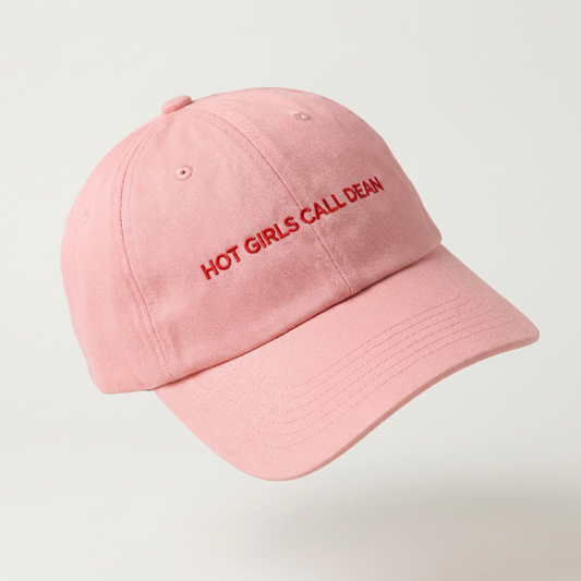 Hot Girls Call Dean embroidered dad cap — book boyfriend hat by After Hours Book Club
