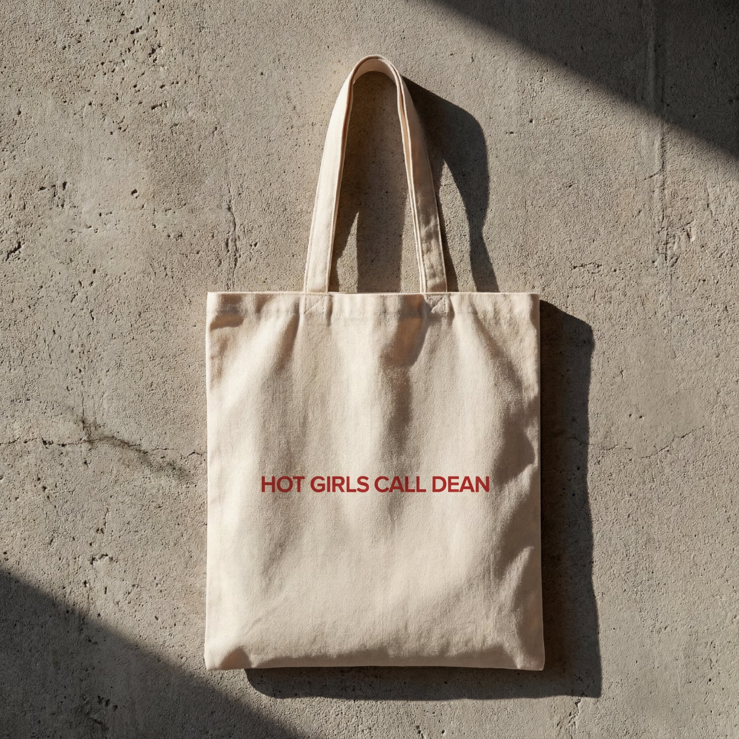 Hot Girls Call Dean cotton canvas tote bag — After Hours Book Club
