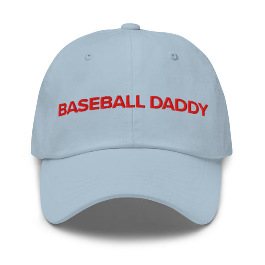 Baseball Daddy embroidered dad cap in brand red by After Hours Book Club