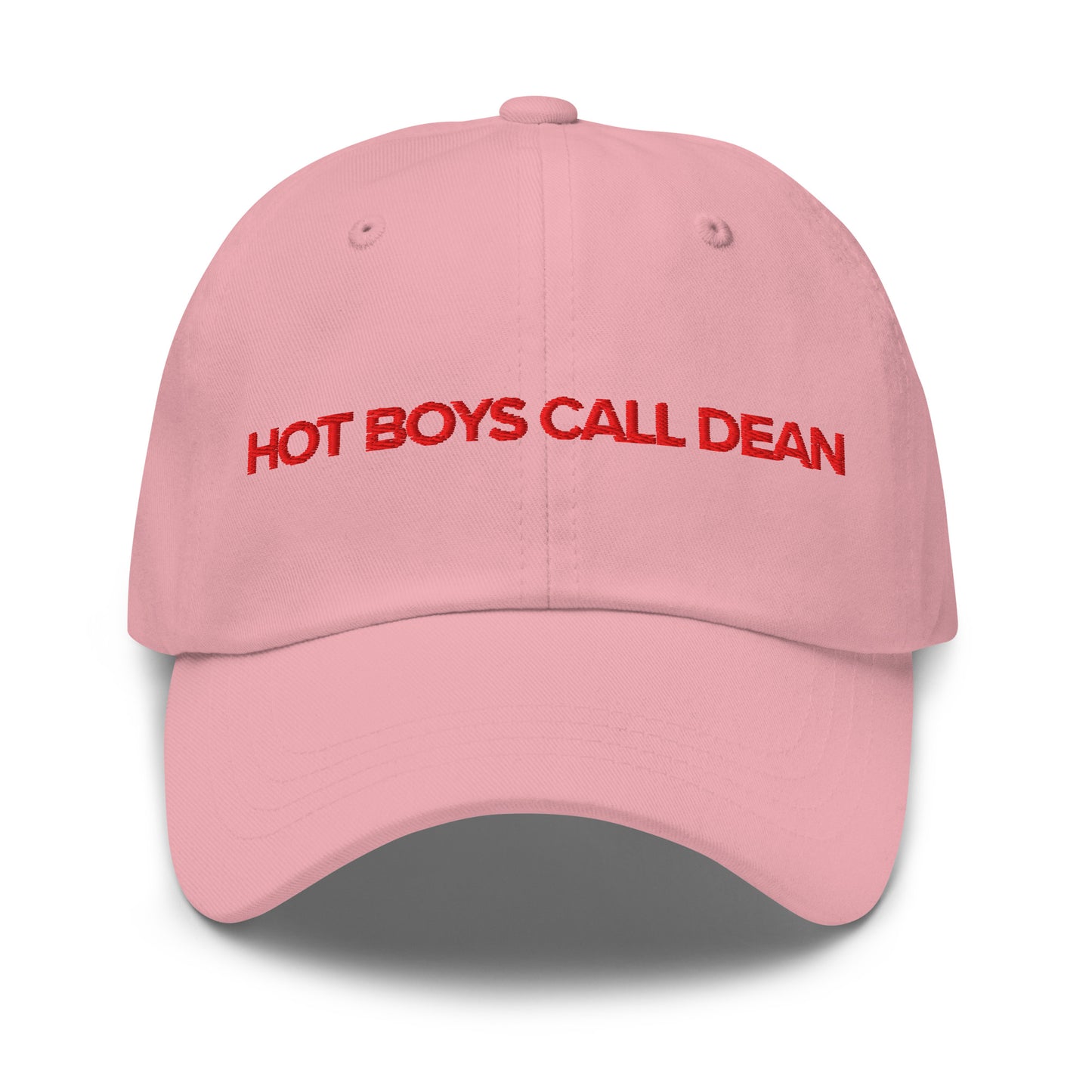 Hot Boys Call Dean embroidered dad cap, front view
