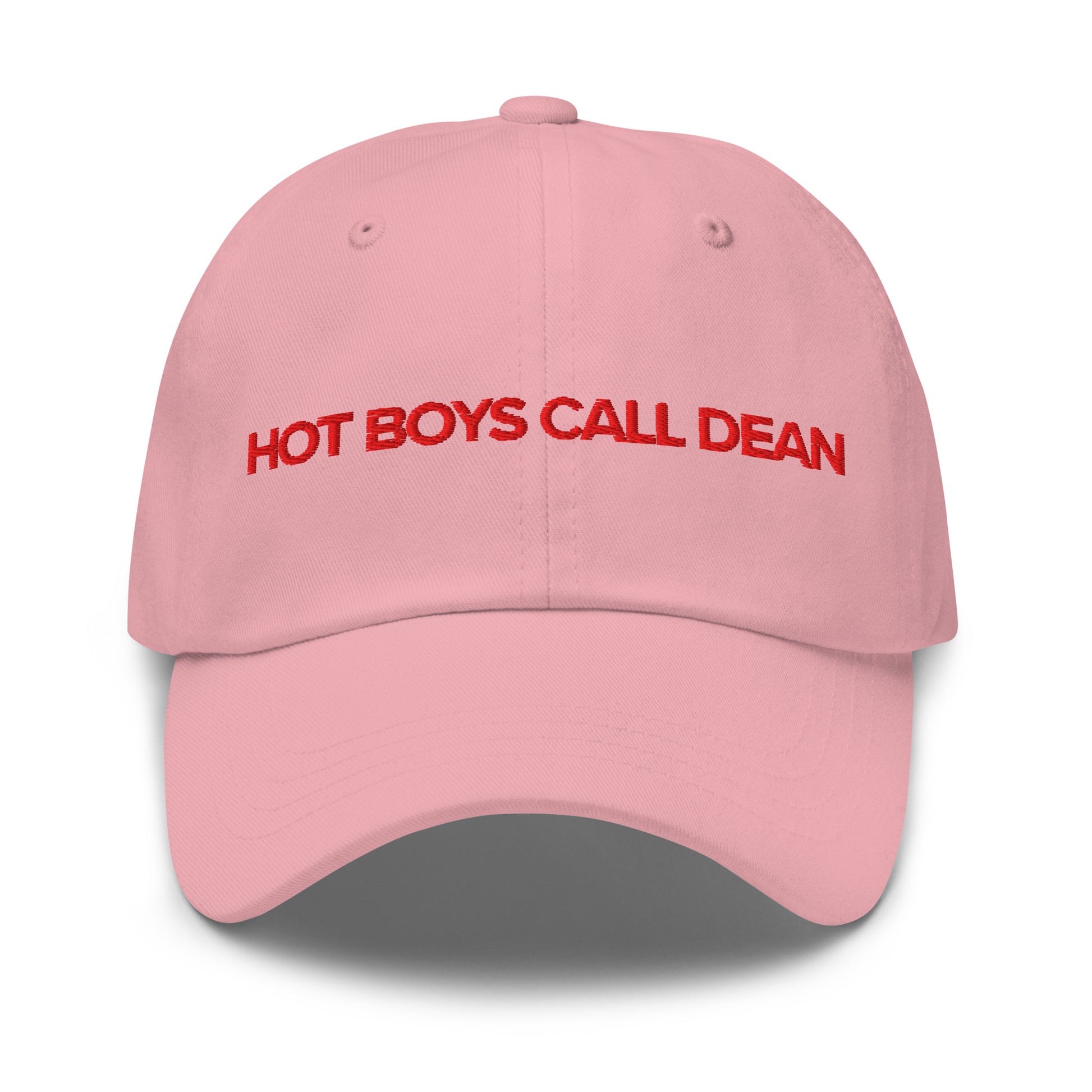 Hot Boys Call Dean embroidered dad cap, front view