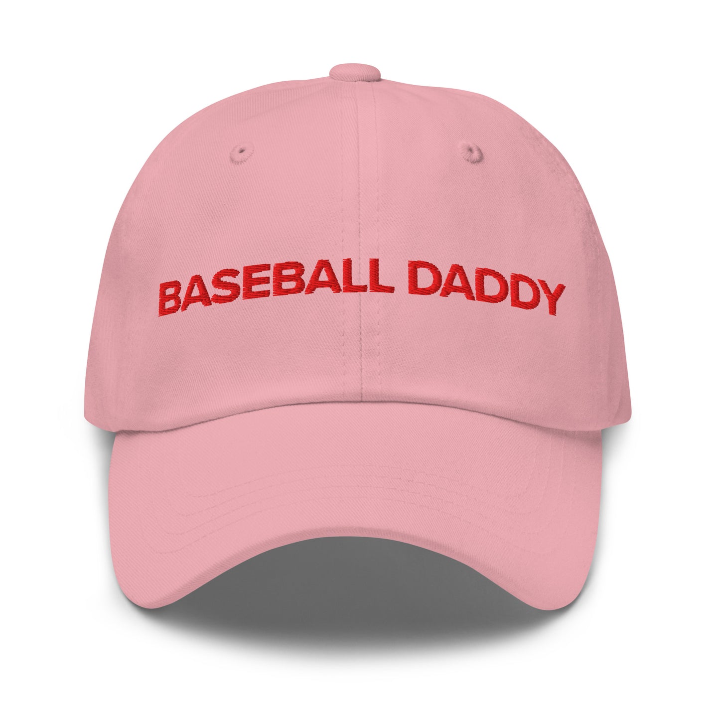 Baseball Daddy embroidered dad cap, front view