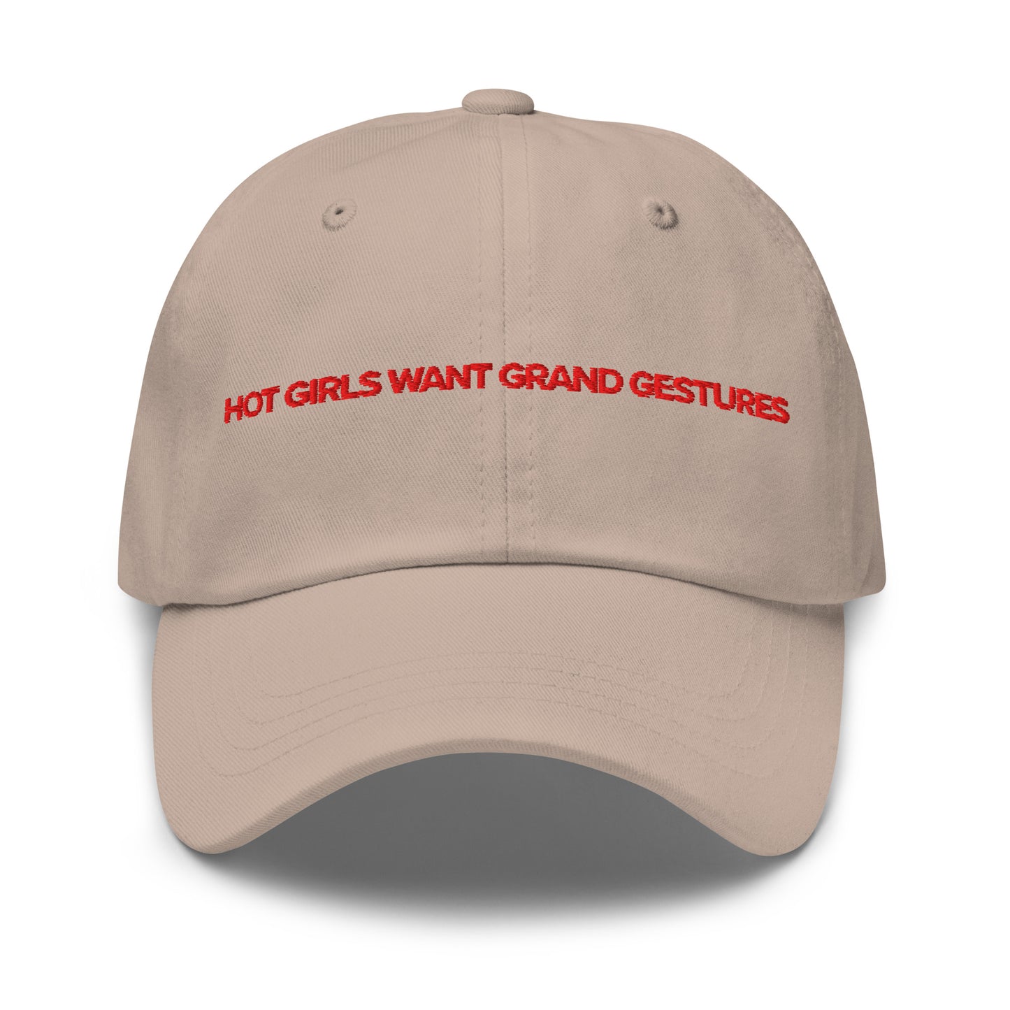 Hot Girls Want Grand Gestures embroidered dad cap, additional view