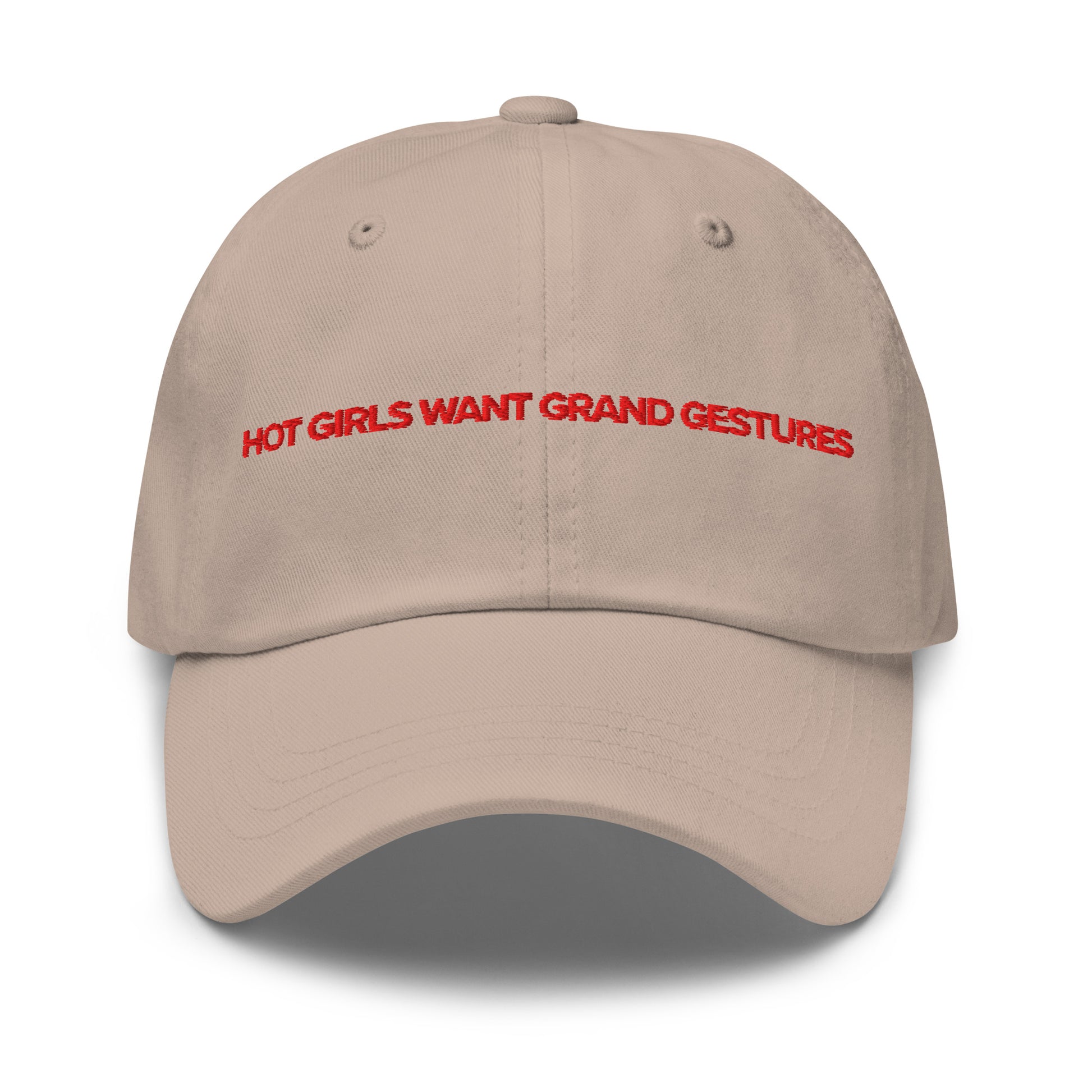 Hot Girls Want Grand Gestures embroidered dad cap, additional view